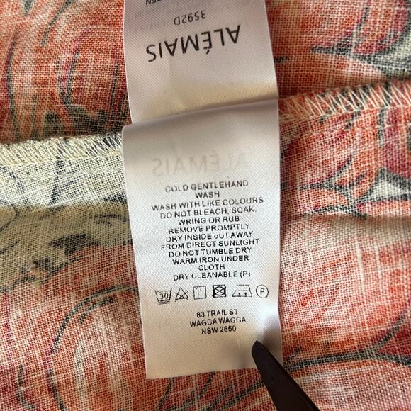 Alemais Amelie Dress Red Poppy Linen Maxi Size 4 Floral Sundress - Picture 12 of 13